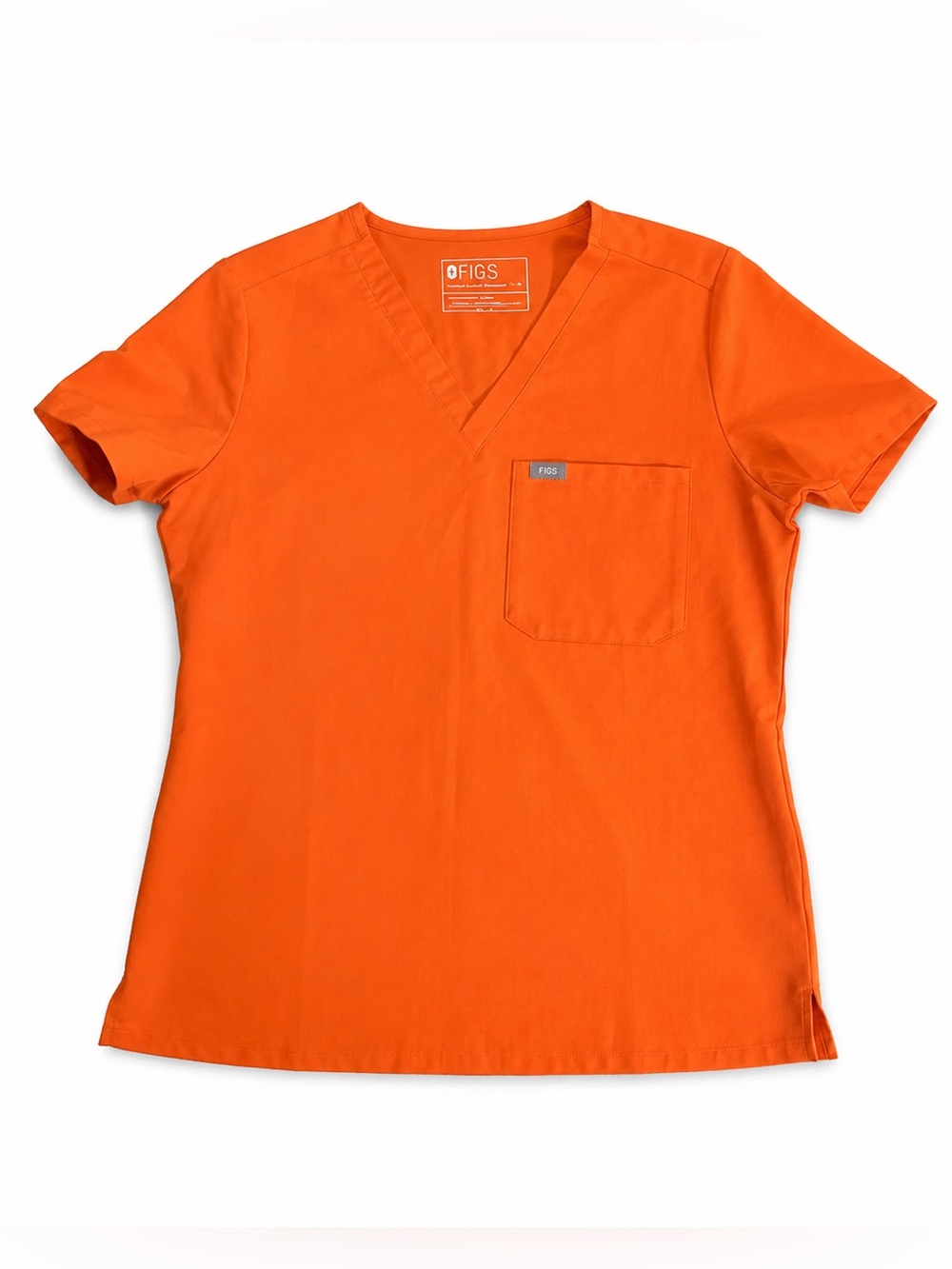 FIGS Women's V-Neck Scrub Top SMALL - Orange